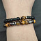 Fashion Retro Black Matte Bracelet Set with Zircon Crown, Diamond Ball, Dice, Lion Head Bracelet