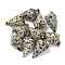 Natural Dalmatian Jasper Pendants, with 201 Stainless Steel Finding, Cone, 25x15mm, Hole: 4x7mm