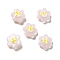 Handmade Lampwork Beads, Flower, Lavender Blush, 18~19x20.5x8.5mm, Hole: 1.6mm
