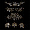 Glass Hotfix Rhinestone, Iron on Appliques, Costume Accessories, for Clothes, Bags, Pants, Flower, 297x210mm