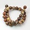 Natural Red Leopard Skin Jasper Beads Strands, Round, 4mm, Hole: 0.8mm, about 84~90pcs/strand, 15 inch