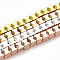 Electroplate Non-magnetic Synthetic Hematite Beads Strands, Cube, Mixed Color, 4x4x4mm, Hole: 1mm, about 101pcs/strand, 15.7 inch
