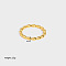 Stainless Steel Bamboo Joint Ring, Non-fading Fashion Ring, Real 18K Gold Plated, US Size 7(17.3mm)