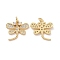 Brass Cubic Zirconia Pendants, Cadmium Free & Lead Free, with Jump Ring, Dragonfly Charms, Real 18K Gold Plated, 19x18.5x3.5mm, Hole: 3.4mm