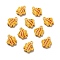 Alloy Enamel Pendants, Matte Gold Color, Fish, Red, 13.5x11x3mm, Hole: 1.5mm