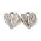 Non-Tarnish 304 Stainless Steel Pendants, Leaf Charm, Stainless Steel Color, 17.5x15x3.5mm, Hole: 2.1mm