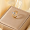 Brass Micro Pave Clear Cubic Zirconia Cuff Rings, Golden, 8x5mm, Inner Diameter: 17mm