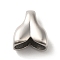 Tarnish Resistant 304 Stainless Steel Cord Ends, End Clasps, Mermaid Tail, Stainless Steel Color, 16x14x9.5mm, Hole: 6x6mm, Inner Diameter: 11x6mm