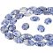 2 Strands Flat Oval Natural Blue Spot Jasper Beads Strands, 18x13x6mm, Hole: 2mm, about 22pcs/strand, 15.70''(39.87cm)