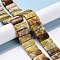 Natural Dragon Blood Jabe Beads Strands, Rectangle, 10x20x5.5mm, Hole: 1mm, about 20pcs/strand, 7.99''(20.3cm)
