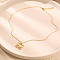 Mother's Day Stainless Steel Family Silhouette Pendant Necklaces for Women, Real 18K Gold Plated, 17.72 inch(45cm)