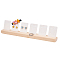 PH PandaHall 1 Set Wooden Earring Display Holder, 30cm/11.8 inch Jewelry Display Stand Earring Card Organizer with 6pcs Display Cards for Selling Earring Jewelry Displaying Photos Business Card