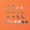 20Pcs 10 Style Alloy Enamel Pendants, Halloween, Bat & Spider & Spider Web & Candy & Ghost, Mixed Color, 10.5~21x10~23x1.5~2.5mm, Hole: 1.8~2mm, 2pcs/style