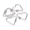 Non-Tarnish 304 Stainless Steel Screw Carabiner Lock Charms, for Necklaces Making, Quick Links, Heart, Stainless Steel Color, 33x33.5x4mm, Screw: 7x4mm