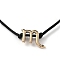 Adjustable Polyester Cord Slider Bracelets, with Golden Plated Alloy Constellation/Zodiac Sign Pendant, Scorpio, 9-7/8 inch(25cm), Scorpio: 10.5x16x5.5mm
