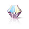 Preciosa® Crystal Beads, Czech Crystal, Bicone(451 69 302 Rondelle), 20020 201 Light Amethyst Glitter, 3mm, Hole: 0.8mm
