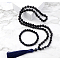 Synthetic Blue Goldstone Round Beaded Pendant Necklaces & Bracelets Sets, 850mm & 180mm