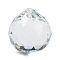 Transparent Glass Pendants, Faceted, Teardrop, for Chandelier Crystal Hanging Pendants, Clear, 45x42.5mm, Hole: 1.4mm