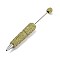 Iron Beadable Pen, Ball-Point Pen, with Polymer Clay Rhinestone, for DIY Personalized Pen with Jewelry Beads, Jonquil, 145x15mm