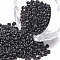 12/0 Glass Seed Beads, Opaque Colours Seed, Small Craft Beads for DIY Jewelry Making, Round, Round Hole, Black, 12/0, 2mm, Hole: 1mm, about 3333pcs/50g, 50g/bag, 18bags/2pounds