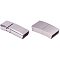 PandaHall Elite 2pcs 304 Stainless Steel Matte Magnetic Bracelet Clasps for Jewelry Making, 11x21x5mm