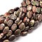 Natural Ocean Jasper Beads Strands, Oval, 18x13x6mm, Hole: 1mm, about 23pcs/strand, 16 inch