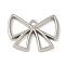 Rack Plating Alloy Pendants, Cadmium Free & Nickel Free & Lead Free, Bowknot, Platinum, 19x23.5x1.5mm, Hole: 2mm