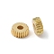 Brass Beads, Flat Round, Rack Plating, Long-Lasting Plated, Lead Free & Cadmium Free, Real 18K Gold Plated, 7.5x3mm, Hole: 2.6mm