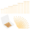 180Pcs 6 Styles 304 Stainless Steel Ball Head Pins, Real 18K Gold Plated, 16.5~40x0.5~0.6mm, Head: 1.8~2mm, 30pcs/style