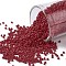TOHO Round Seed Beads, Japanese Seed Beads, (45F) Opaque Frost Pepper Red, 15/0, 1.5mm, Hole: 0.7mm, about 15000pcs/50g