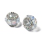 Acrylic Rhinestone Rondelle Beads, with Resin Star Cabochons, for Beadable Pens, Keychains, Jewelry and Crafts, Light Sky Blue, 19.5x14.5mm, Hole: 2.5mm