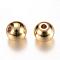 Brass Spacer Beads, Cadmium Free & Lead Free, Round, Golden, 3x2.5mm, Hole: 1.5mm