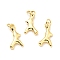 Brass Pendants, Cadmium Free & Lead Free, with Jump Ring, Antlers, Real 18K Gold Plated, 17.5x9x2.5mm