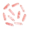Watermelon Stone Glass Pointed Pendants, Faceted, Bullet, 30~33x8~9mm, Hole: 1.4~1.6mm