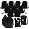 NBEADS 60 Pcs Velvet Drawstring Bags, 2.76x1.97 Inch Rectangle Drawstring Jewelry Pouches Candy Gift Packaging Bags for Christmas Wedding Birthday Party Favors, Black
