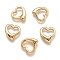 304 Stainless Steel Pendants, Ion Plating(IP), Heart, Golden, 16.5x16.5x3mm, Hole: 6x11mm