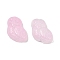 Transparent Glass Beads, Owl, Baking Paint, Pink, 18x14.5x6.5mm, Hole: 1.2mm