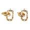 Brass Fold Over Clasps, Nickel Free, Rectangle, Real 18K Gold Plated, 20.5x11.5x3mm, Hole: 1.2mm