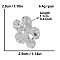 304 Stainless Steel Fashionable Flower Stud Earrings with Exaggerated Design and High-end Quality, Platinum, 28x29mm