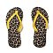 Opaque Resin Pendants, with Platinum Plated Iron Loops, Slipper, Gold, 47x19.5x3.5mm, Hole: 1.6mm