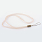 Rubber Lanyard Straps, with Plastic Findings, Lime, 15.3 inch