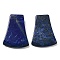 Dyed Natural Lapis Lazuli Pendants, Fan Charms, 40x28~30x7.5~10mm, Hole: 3~3.5mm