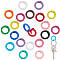 PH PandaHall 30pcs 15 Colors Spring O Rings, 20mm Spring Ring Clasp O Rings Round Keychain Key Ring Clips Snap Clip Hook Trigger Spring Keyring Buckle for Keychains Bag Purse Handbag Collars Bags