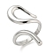 Non-Tarnish 304 Stainless Steel Open Cuff Rings, Stainless Steel Color, Inner Diameter: 17mm