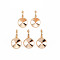 Brass Leverback Earring Findings, Nickel Free, Real 18K Gold Plated, Fit for 12mm Rhinestone, 22x14mm, Pin: 1mm