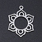 Non-Tarnish 304 Stainless Steel Pendants, Laser Cut Pendants, Flower, Stainless Steel Color, 25x19.5x1mm, Hole: 1.5mm