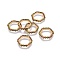 MIYUKI & TOHO Handmade Japanese Seed Beads, with 304 Stainless Steel Link Rings, Loom Pattern, Hexagon, Golden, Colorful, 15~15.5x16x1.8~2mm