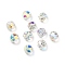 Glass K9 Glass, Imitation Austrian Crystal Beads, Faceted(32 Facets), Round, Clear AB, 12x11.5mm, Hole: 1.8mm