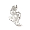 Brass Pendants, with Jump Ring, Cadmium Free & Lead Free, Chair, Platinum, 30x18x1.5mm