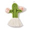 Polypropylene Pendants, with Alloy Findings, Cactus, Yellow Green, 90~94x70~73x8.5mm, Hole: 5mm